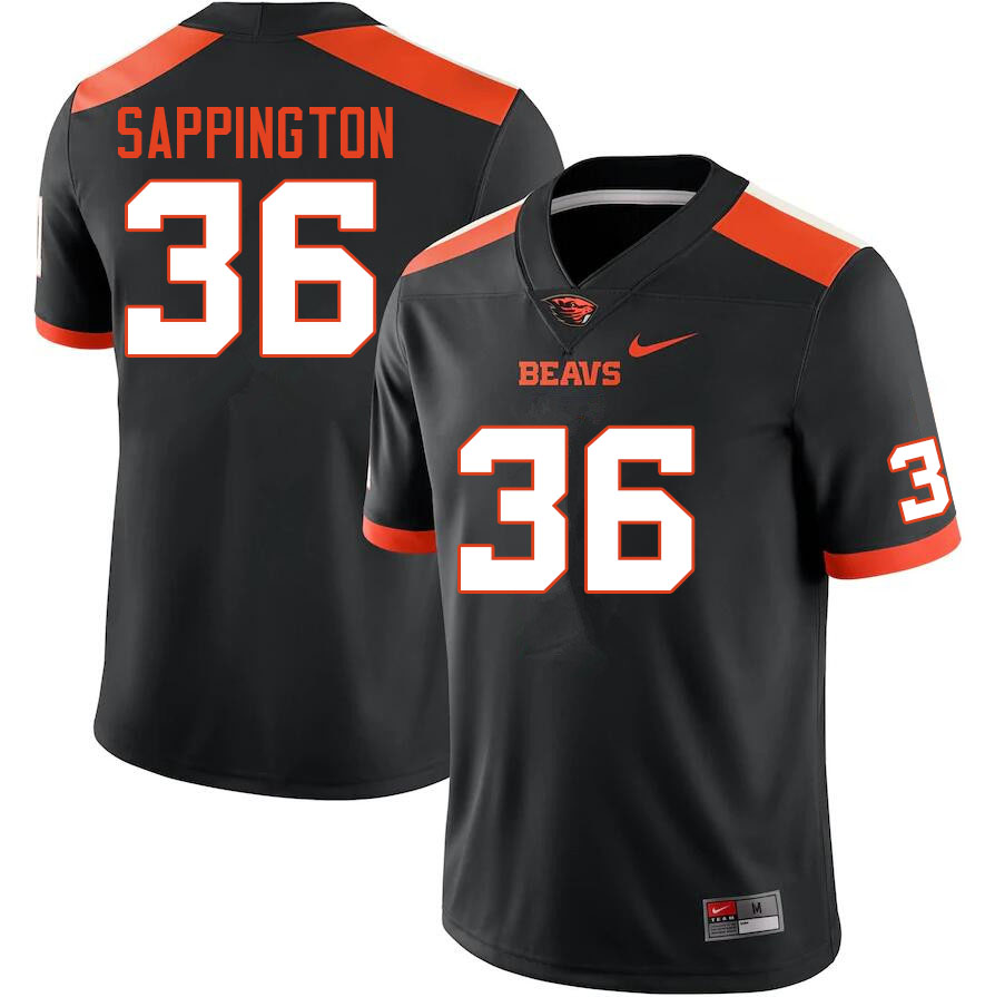 Men #36 Atticus Sappington Oregon State Beavers College Football Jerseys Sale-Black
